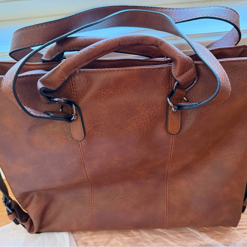 Brown leather shoulder Bag